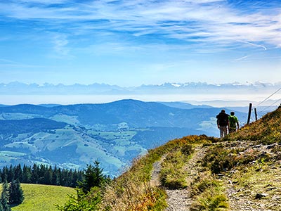 Wandern auf dem Belchen mit Alpenpanorama
